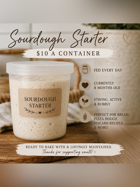 Other - Sourdough Starter (8 Months Old) – $10 Each or 2 for $15 🥖